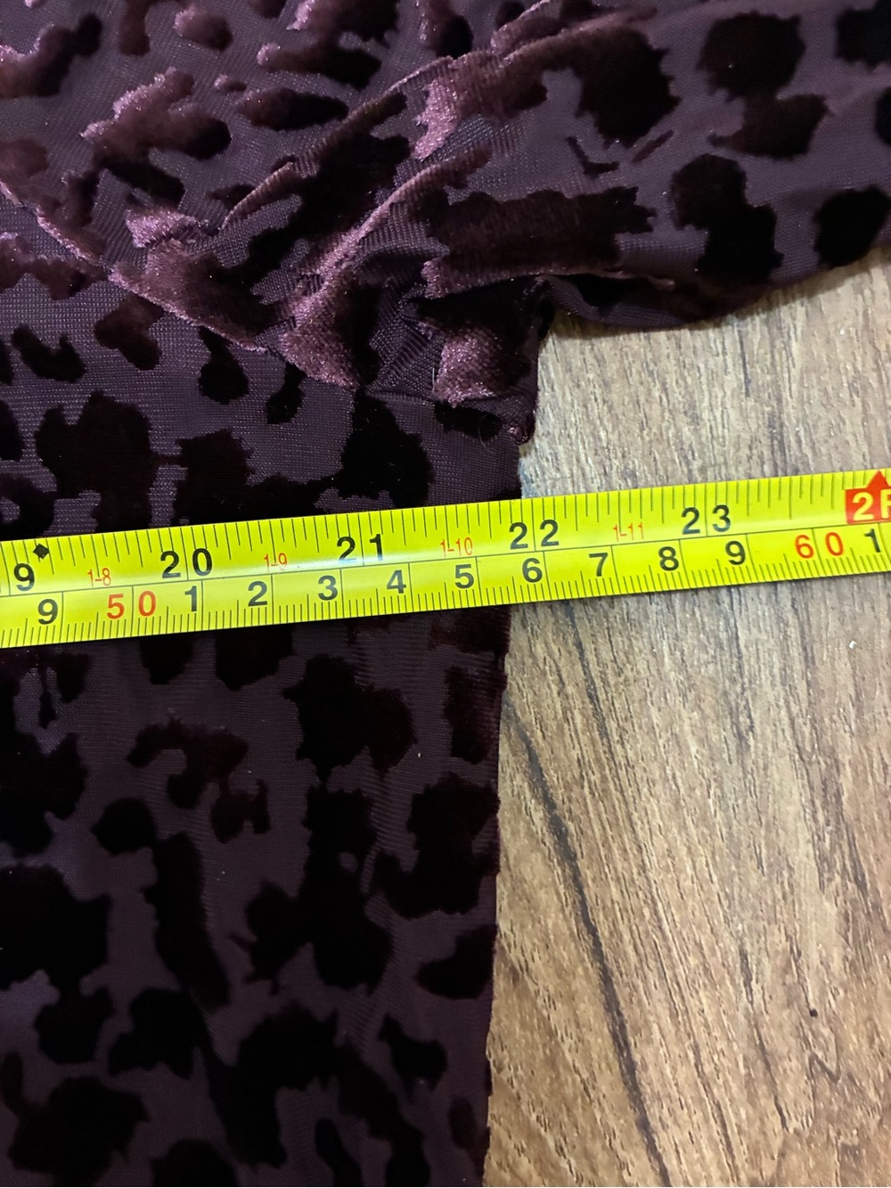 SimplyVera VeraWang Burnout Velvet Leopard Print Lined Top Plum Purple PreOwned - Picture 7 of 11